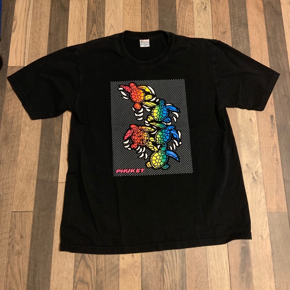 Vintage Thailand sea turtles shirt XL